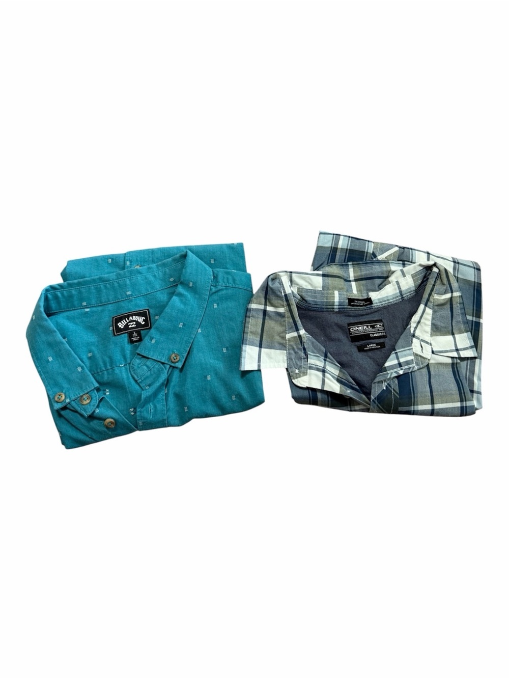 Bundle Two Skater Button-Up Casual Shirts Billabong O’Neill Size Large Y2K 2000